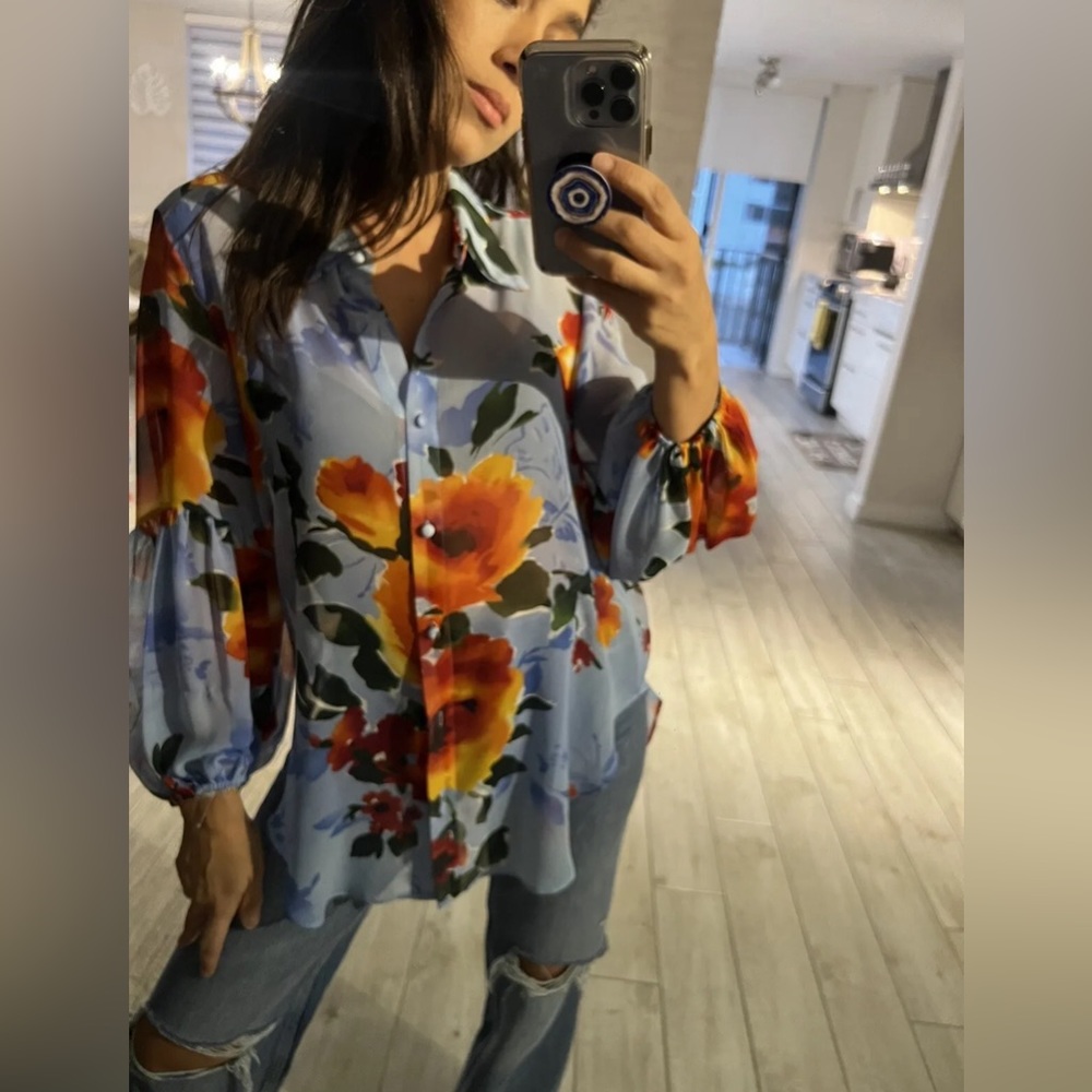 MISA Los Angeles floral blouse